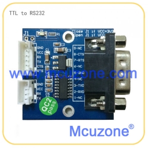 TTL转RS232串口电平模块，2mm间距接插件，4芯和6芯接口，兼容友善之臂