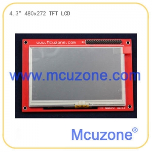 4.3寸 480*272 TFT LCD液晶屏，带电阻触摸屏