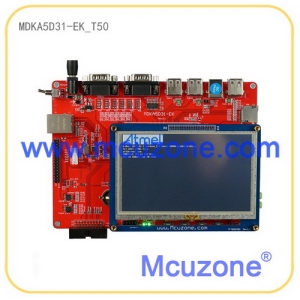 MDKA5D31-EK_T50开发板，536MHz CortexA5内核ATSAMA5D31，256MB DDR2，256MB NAND，6串口，5寸液晶屏带电阻触摸屏