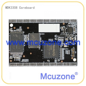 MDK3308核心板，512MB内存 8GB eMMC，瑞芯微Rockchip RK3308，四核1.3G Cortex-A35，AI智能语音识别