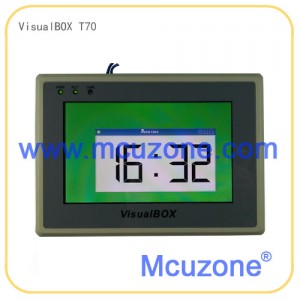 VisualBOX-T70-4200(9G35)应用平台，双以太网，7寸电阻触摸屏，5串口