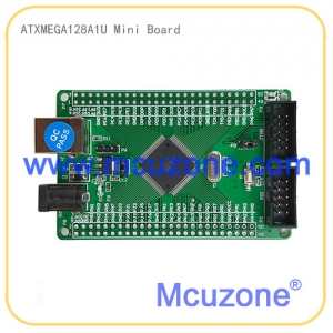 ATXMEGA128A1UMini系统板，USB Device，8串口，全部GPIO引出，可直接通过USB进行ISP